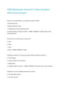 ADEQ Wastewater Treatment 1 Exam Questions With Correct Answers 