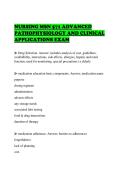 NURSING MSN 571 ADVANCED PATHOPHYSIOLOGY AND CLINICAL APPLICATIONS EXAM