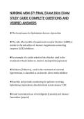 NURSING MSN 571 FINAL EXAM 2026 EXAM STUDY GUIDE COMPLETE QUESTIONS AND VERIFIED ANSWERS