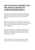 NURS 301 VSIM HEALTH ASSESSMENT CASE 3 FINAL PAPER 2026 QUESTIONS WITH COMPLETE SOLUTIONS GRADED A&plus;
