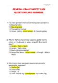 GENERAL CRANE SAFETY 2026 QUESTIONS AND ANSWERS&period;