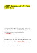 ATI LPN Comprehensive Predictor  Exam Review