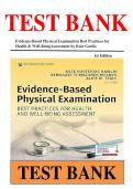 TEST BANK Evidence-Based Physical Examination Best Practices for  Health & Well-BeingAssessment by Kate Gawlic 1st Edition