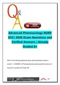 Advanced Pharmacology NURS 6521 2026 &ndash; 95 Exam Questions on Pharmacodynamics&comma; Pharmacokinetics&comma; Hypertension & Cardiovascular Drugs