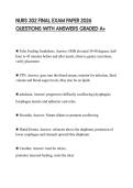 NURS 302 FINAL EXAM PAPER 2026 QUESTIONS WITH ANSWERS GRADED A&plus;