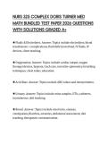 NURS 325 COMPLEX DORIS TURNER MED MATH BUNDLED TEST PAPER 2026 QUESTIONS WITH SOLUTIONS GRADED A&plus;