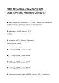 NURS 402 ACTUAL EXAM PAPER 2026 QUESTIONS AND ANSWERS GRADED A&plus;