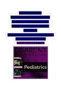 Test Bank CURRENT Diagnosis and Treatment Pediatrics 27th Edition All Chapters