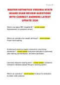 MASTER ESTHETICS VIRGINIA STATE  BOARD EXAM REVIEW QUESTIONS  WITH CORRECT ANSWERS LATEST  UPDATE 2026