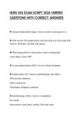 NURS 402 EXAM SCRIPT 2026 VERIFIED QUESTIONS WITH CORRECT ANSWERS