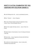 NUSCTX 10 ACTUAL EXAMINATION TEST 2026 QUESTIONS WITH SOLUTIONS GRADED A&plus;