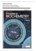 COMPLETE TEST BANK  Lehninger Principles of Biochemistry Eighth Edition by David Nelson&comma; Michael Cox &lpar;2021&rpar; &vert;&vert; LATEST EDITION                                                               