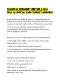 NUSCTX 10 EXAMINATION TEST 3 2026 FULL QUESTIONS AND CORRECT ANSWERS