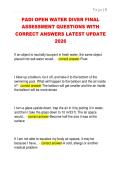 PADI OPEN WATER DIVER FINAL  ASSESSMENT QUESTIONS WITH  CORRECT ANSWERS LATEST UPDATE  2026 