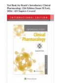 Test Bank for Roach&rsquo;s Introductory Clinical Pharmacology 12th Edition &lpar;Susan M Ford&comma; 2026&rpar; &vert; All Chapters Covered