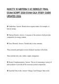 NUSCTX 10 MIDTERM 3 UC BERKELEY FINAL EXAM SCRIPT 2026 EXAM Q&A STUDY GUIDE UPDATED 2026
