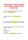 RAD MIDTERM 1 TCDHA QUESTIONS  WITH CORRECT ANSWERS LATEST  UPDATE 2026 