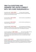 DBIA Test QUESTIONS AND ANSWERS 100&percnt; RATED CORRECT WITH 100&percnt; SURE PASS&vert;GRADED A&plus;