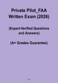 Private Pilot FAA Written Exam PDF &vert; PPL Ground School Study & Practice Guide 2026