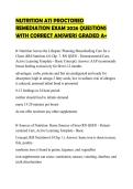 NUTRITION ATI PROCTORED REMEDIATION EXAM 2026 QUESTIONS WITH CORRECT ANSWERS GRADED A&plus;