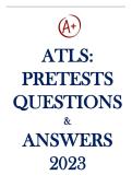 ATLS&colon;  PRETESTS  QUESTIONS  &  ANSWERS  2023