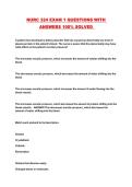 NURC 324 EXAM 1 QUESTIONS WITH ANSWERS 100&percnt; SOLVED 