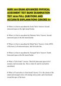 NURS 509 EXAM ADVANCED PHYSICAL ASSESSMENT TEST BANK EXAMINATION TEST 2026 FULL QUESTIONS AND ACCURATE EXPLANATIONS GRADED A&plus;
