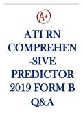ATI RN  COMPREHEN  -SIVE  PREDICTOR  2019 FORM B  Q&A