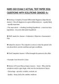 NURS 550 EXAM 2 ACTUAL TEST PAPER 2026 QUESTIONS WITH SOLUTIONS GRADED A&plus;