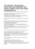 Nur-134 Exam 1 Review Exam QUESTIONS AND ANSWERS 100&percnt; RATED CORRECT WITH 100&percnt; SURE PASS&vert;GRADED A&plus;