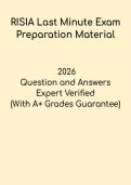 RISIA Last Minute Exam Prep Material &ndash; EPE Crash Course & Practice Review 2026