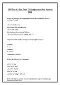 GRE Practice Test Exam Guide Questions And Answers 2026