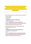 TEXAS MOTOR CARRIER AUTHORITY PRACTICE EXAM QUESTIONS AND CORRECT ANSWERS &lpar;VERIFIED ANSWERS&rpar; PLUS RATIONALES 2025-2026 Q&A INSTANT DOWNLOAD PDF