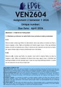 VEN2604 Assignment 2 &lpar;ANSWERS&rpar; Semester 1 2026 - DISTINCTION GUARANTEED