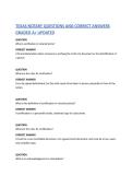 TEXAS NOTARY QUESTIONS AND CORRECT ANSWERS GRADED A&plus; UPDATED 
