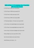 MESA Airlines E-175 Limitations Rev 8 Questions with Accurate Answers