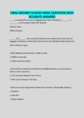 MESA AIRLINES FA BASIC INDOC QUESTIONS WITH ACCURATE ANSWERS