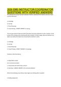 2026 EMS INSTRUCTOR&sol;COORDINATOR QUESTIONS WITH VERIFIED ANSWERS