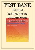 Clinical Guidelines in Primary Care &ndash; Test Bank with Practice Questions and Answers