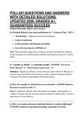 POLI-201 QUESTIONS AND ANSWERS WITH DETAILED SOLUTIONS&comma; UPDATED 2026&comma; GRADED A&plus;&comma; GUARANTEED SUCCESS