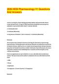 HESI PHARMACOLOGY PRACTICE QUESTIONS & ANSWERS FOR FINAL EXAM LATEST UPDATED 2024 GUARANTEED SUCCESS FOR GRADE A&plus;&hellip;