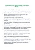 CHAPTER 2 COURT SYSTEMS AND PRACTICES EXAM QUESTIONS WITH CORRECT ANSWERS