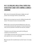 NV C-23 DRILLING WELLS FINAL PAPER 2026 EXAM STUDY SHEET WITH VERIFIED CORRECT ANSWERS
