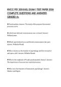 NVCC PSY 200-E43L EXAM 1 TEST PAPER 2026 COMPLETE QUESTIONS AND ANSWERS GRADED A&plus;