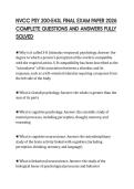 NVCC PSY 200-E43L FINAL EXAM PAPER 2026 COMPLETE QUESTIONS AND ANSWERS FULLY SOLVED