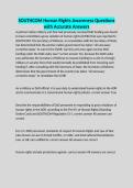 SOUTHCOM Human Rights Awareness Questions with Accurate Answers