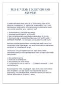 NUR 417 EXAM 1 QUESTIONS AND ANSWERS