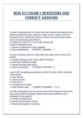 NUR 417 EXAM 1 QUESTIONS AND CORRECT ANSWERS