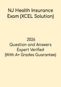 NJ Health Insurance Exam &lpar;XCEL Solution&rpar; &ndash; Practice Test & Licensing Review 2026