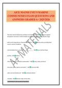 AICE MAINR UNIT 9 MARINE COMMUNITIES EXAM QUESTIONS AND ANSWERS GRADED A&plus; 2025&sol;2026
